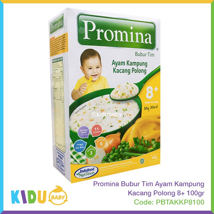 Promina Bubur Tim 8 bulan keatas 100gr Bubur Bayi Makanan Bayi Sehat MPASI Kidu Baby