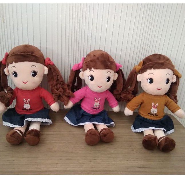 Boneka Candy Rambut Kepang Cindy baju rajut  boneka cewek cantik