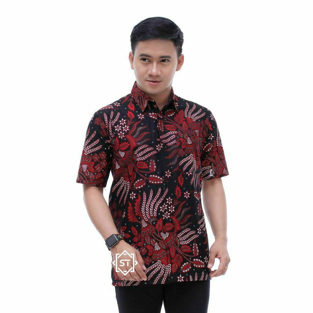 MANGGAR HEM baju batik pria kemeja batik lengan pendek Reguler M L XL