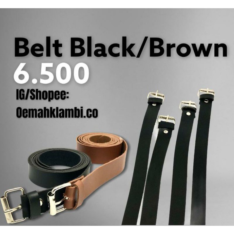 Belt Gesper Ikat Pinggang Hitam atau Coklat