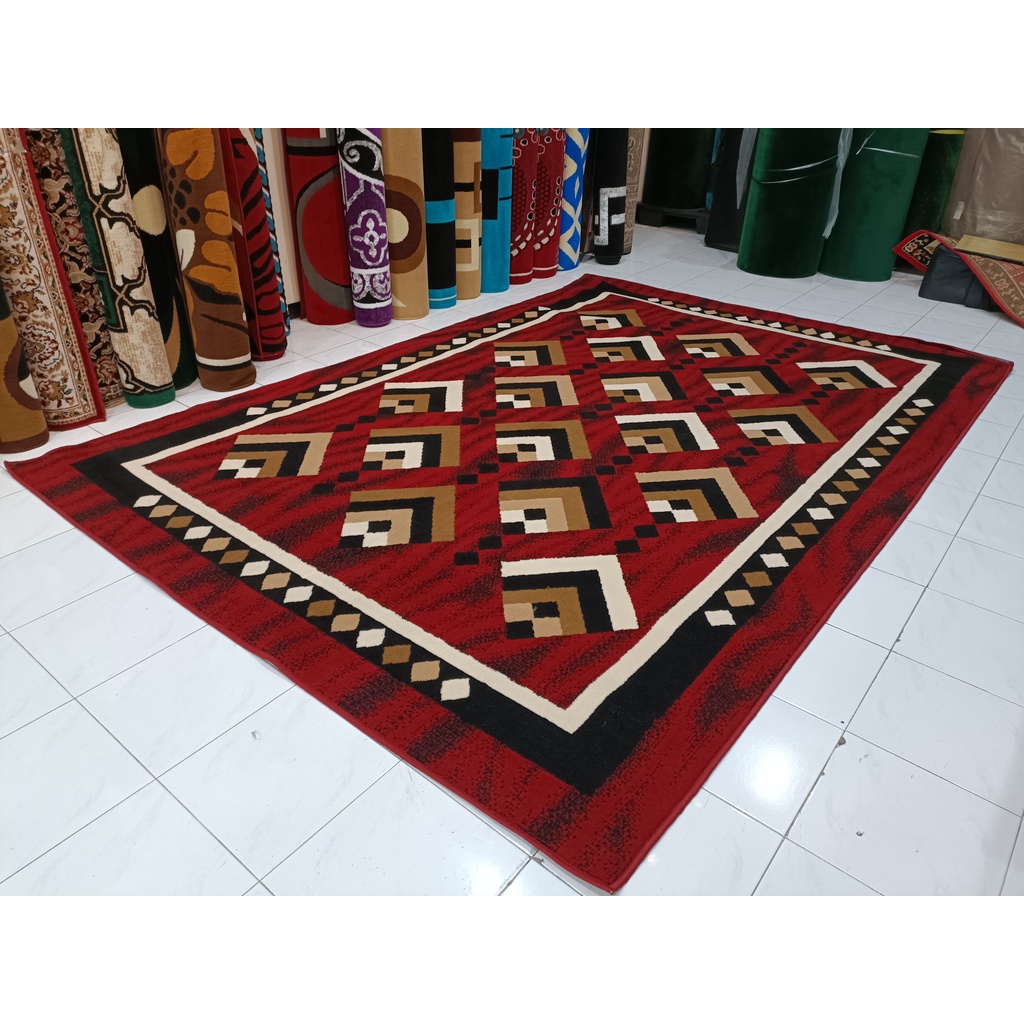 Karpet permadani momento ukuran 210cm x 310cm tebal 5mm bahan polyphropylene