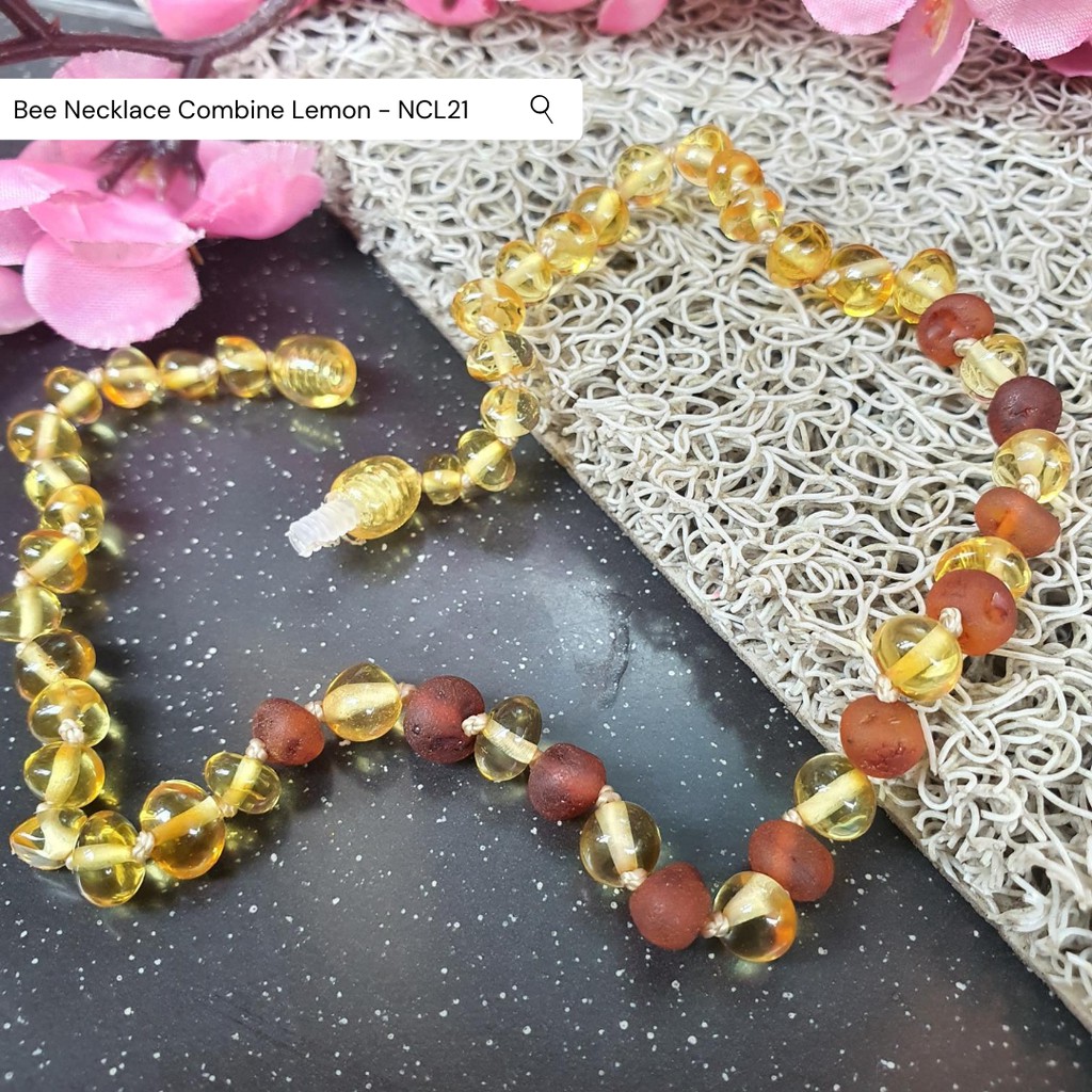 Kalung Amber Anak Premium Combine Lemon NCL21 By Amber Bee