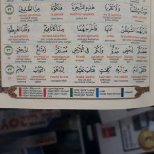 Stok Ready al quran al mutakabbir b6 terjemah perkata latin tajwid warna Li mited