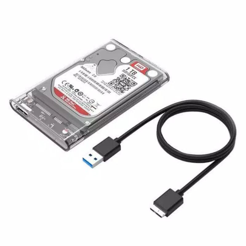 Casing Harddisk converter HDD 2.5 Transparan USB eksternal external