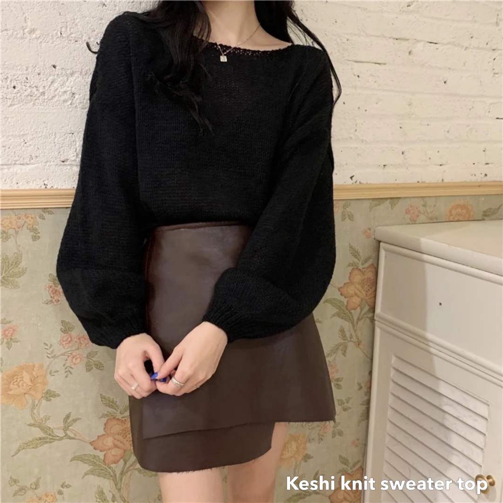 Keshi knit sweater top - Thejanclothes