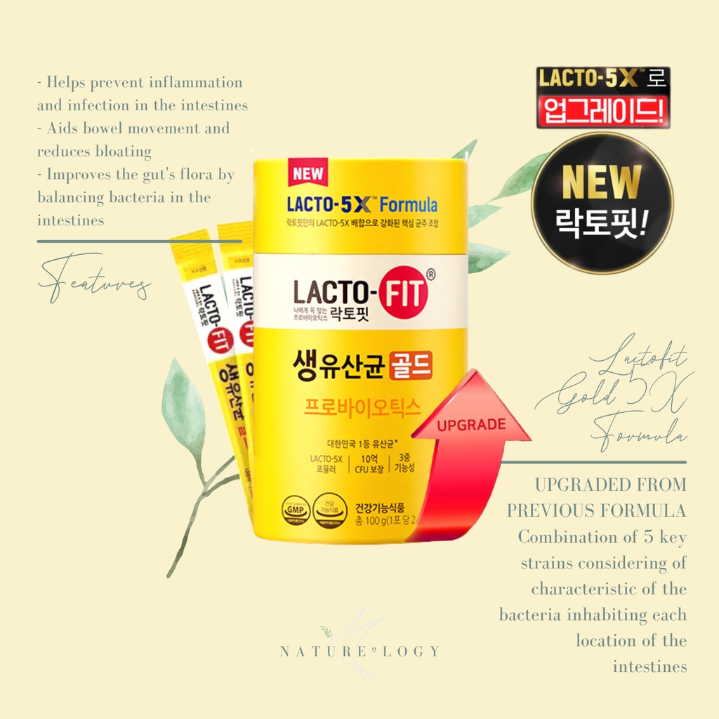 Jual LACTO-FIT Probiotics Gold 1 BOX @50sticks (Korea Probiotik ...