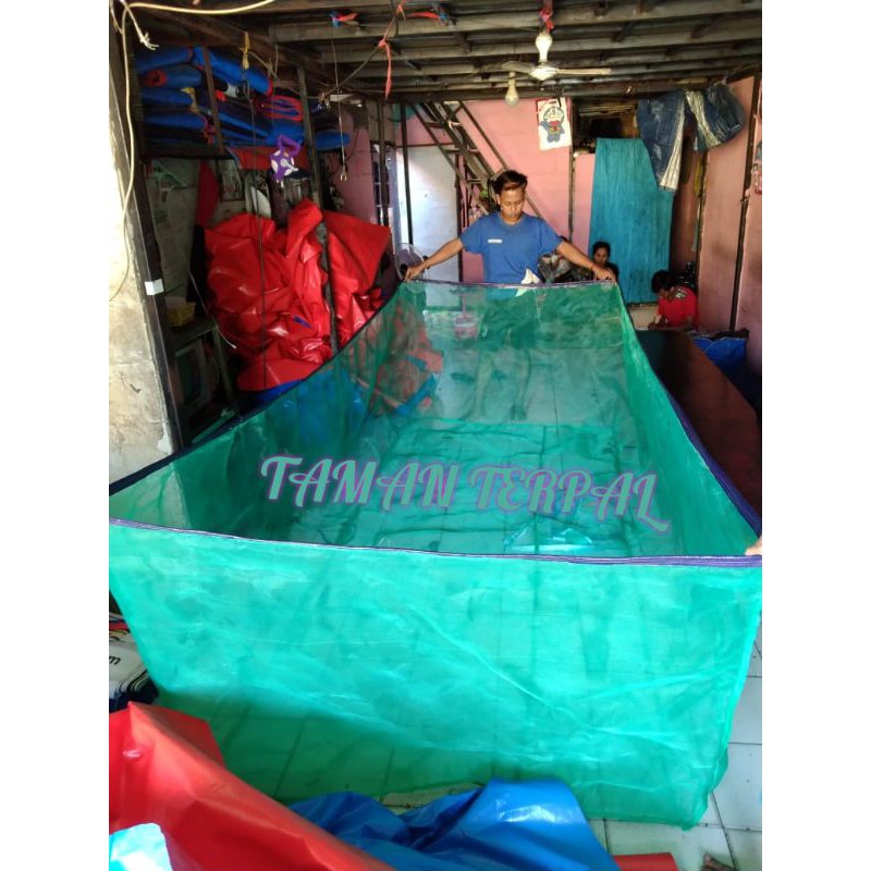 JARING WARING KERAMBA IKAN HIJAU 2X3X1 JARING KOTAK/WARING/JARING IKAN/TERNAK IKAN/PELIHARA IKAN