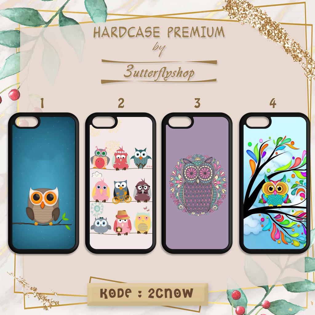 Hardcase Owl Cute casing case HP xiaomi samsung iphone oppo vivo realme redmi meizu