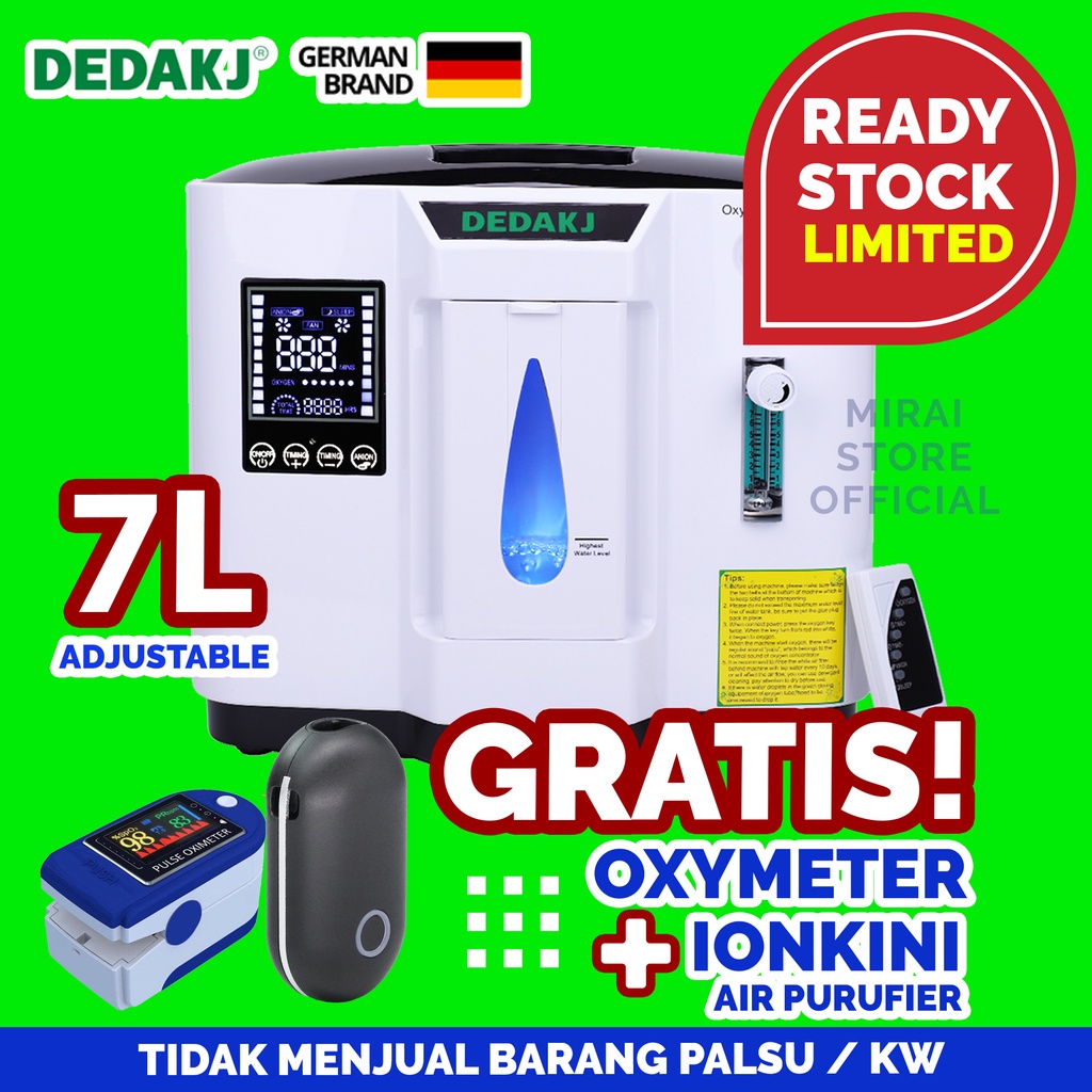 Oxygen Concentrator DEDAKJ New 7L Teknologi Germany Oksigen Generator