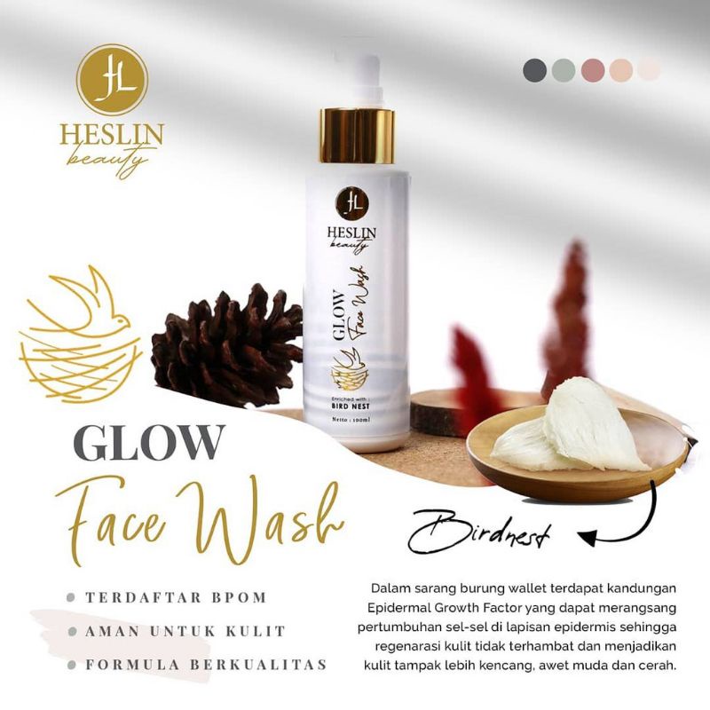 BISA COD (ECER) GLOW FASH WASH SABUN HESLIN BEAUTY