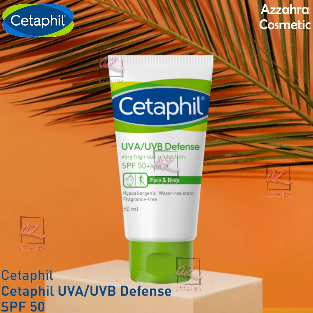 Cetaphil UVA/UVB Defense SPF 50 50ml Sunscreen Sunblock untuk Perawatan Wajah