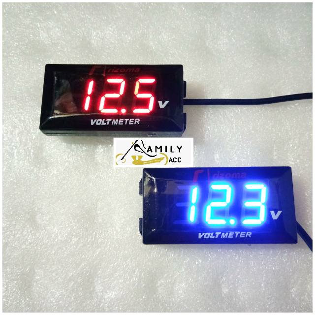 Voltmeter Aki Pengukur Aki Digital Model Rizoma For Motor Universal