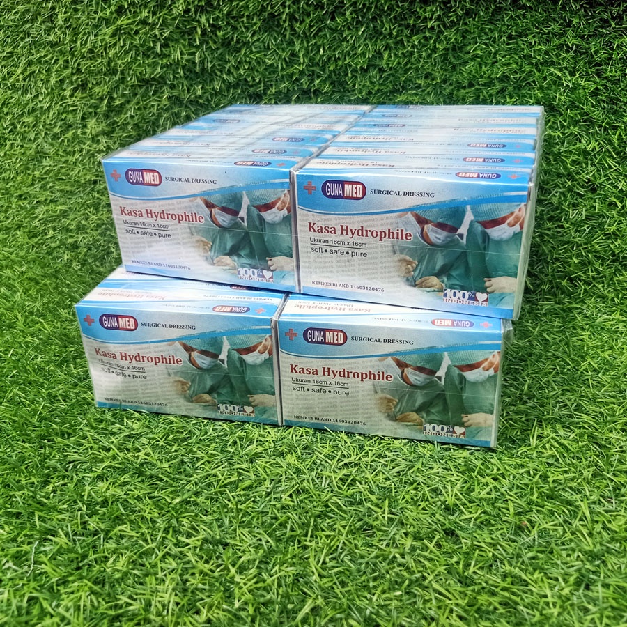 GUNAMED KASA STERIL 16X16 ISI 12 BOK HARGA GROSIR