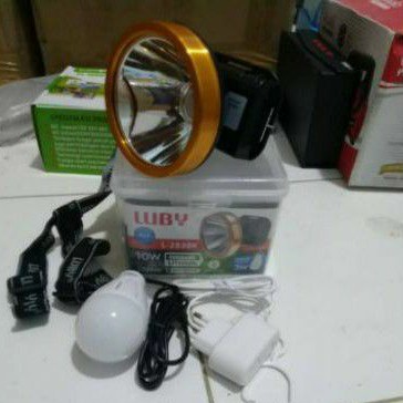 Senter Kepala Luby L2830K Terang 10W 10 Watt Cahaya Kuning Bonus Lampu
