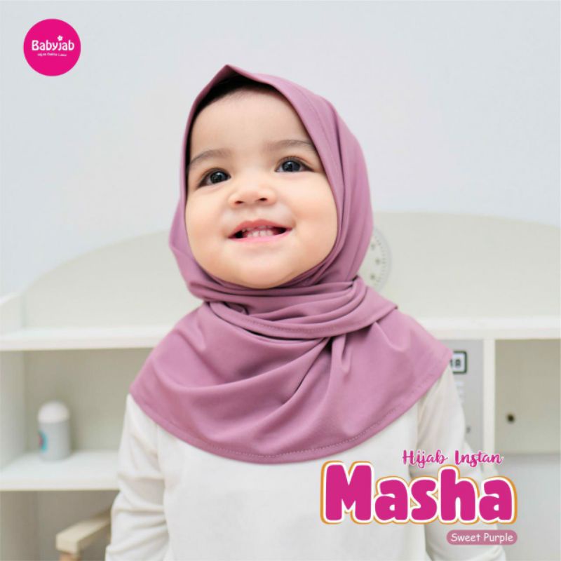 HIJAB INSTAN MASHA BY BABYJAB,hijabbayi,hijablucu,hijab cantik, babyjab lucu-Sweet purple