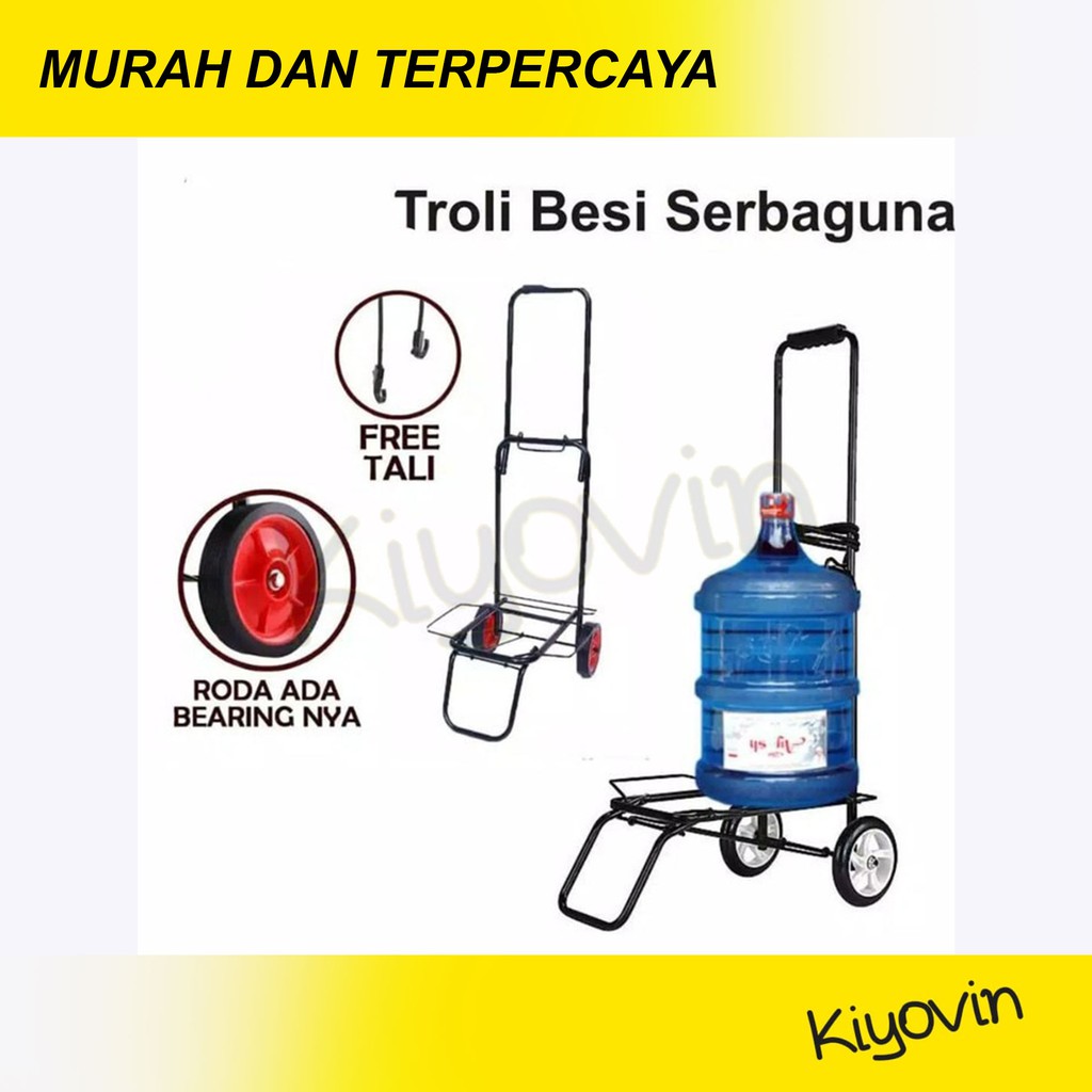 Troley troli lipat bawa aqua galon dan gas trolley barang serbaguna