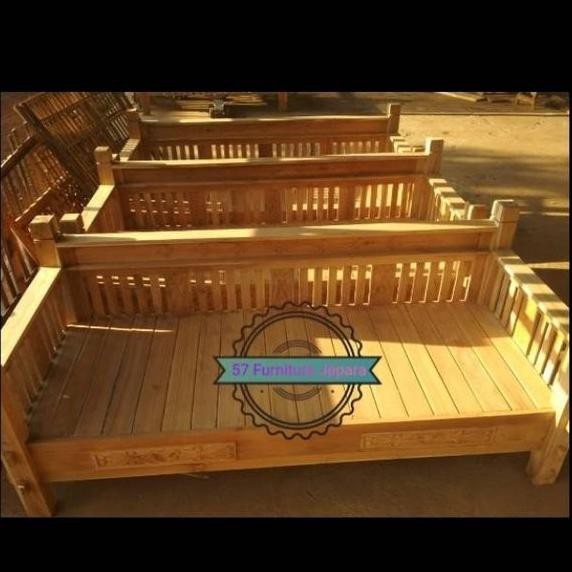 KURSI PANJANG UNTUK TERAS TAMU - BALE BALE BANGKU HIAS ANTIK KAYU TERLARIS1111