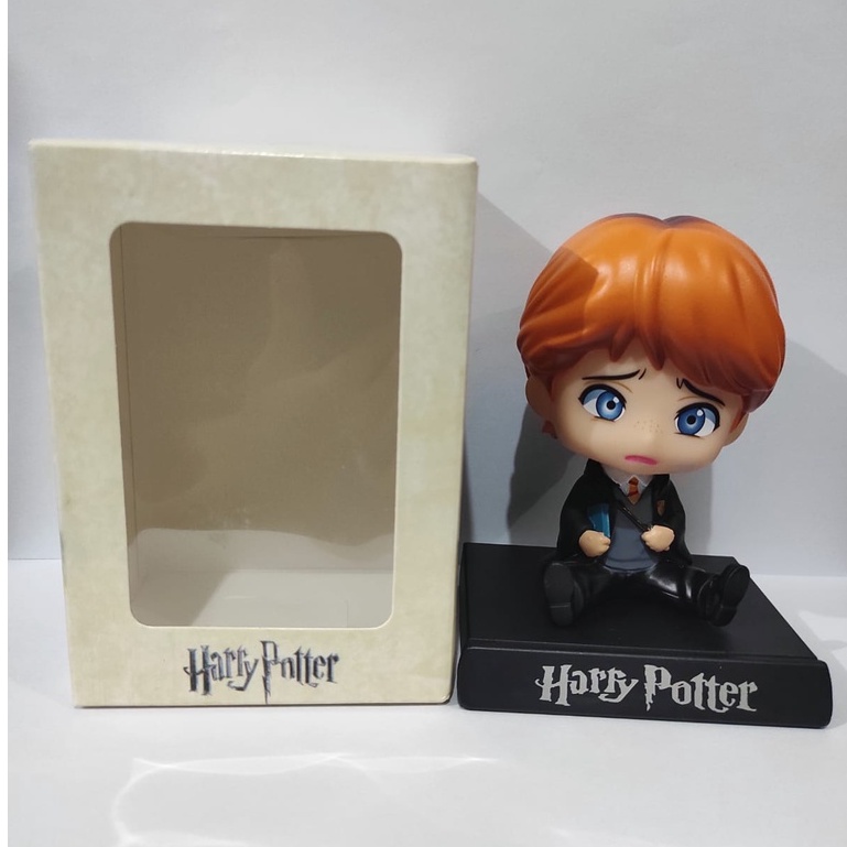 Pajangan Dashboard Mobil Figure Harry Potter Hermione Ron Bobble head