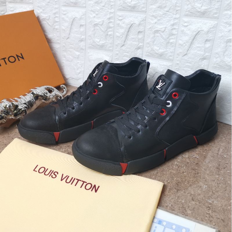 sneaker boots lv mirror quality sepatu lou is vuitton shoes men kulit asli sepatu cowok