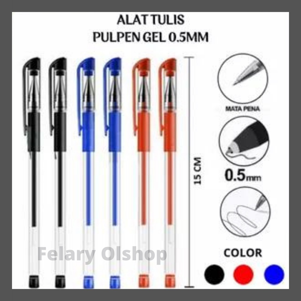 

Bolpen Gel 0,5 mm Alat Tulis Pen Pulpen Ballpoint