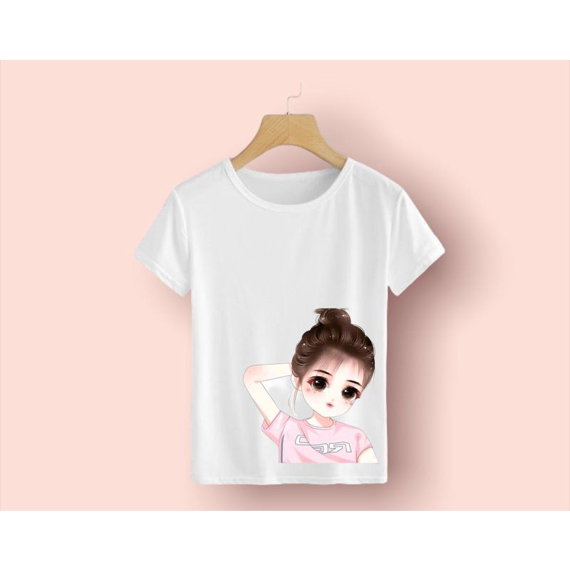 N2-KAOS ANAK MOTIF GIRLY CUTE SUPER KEREN