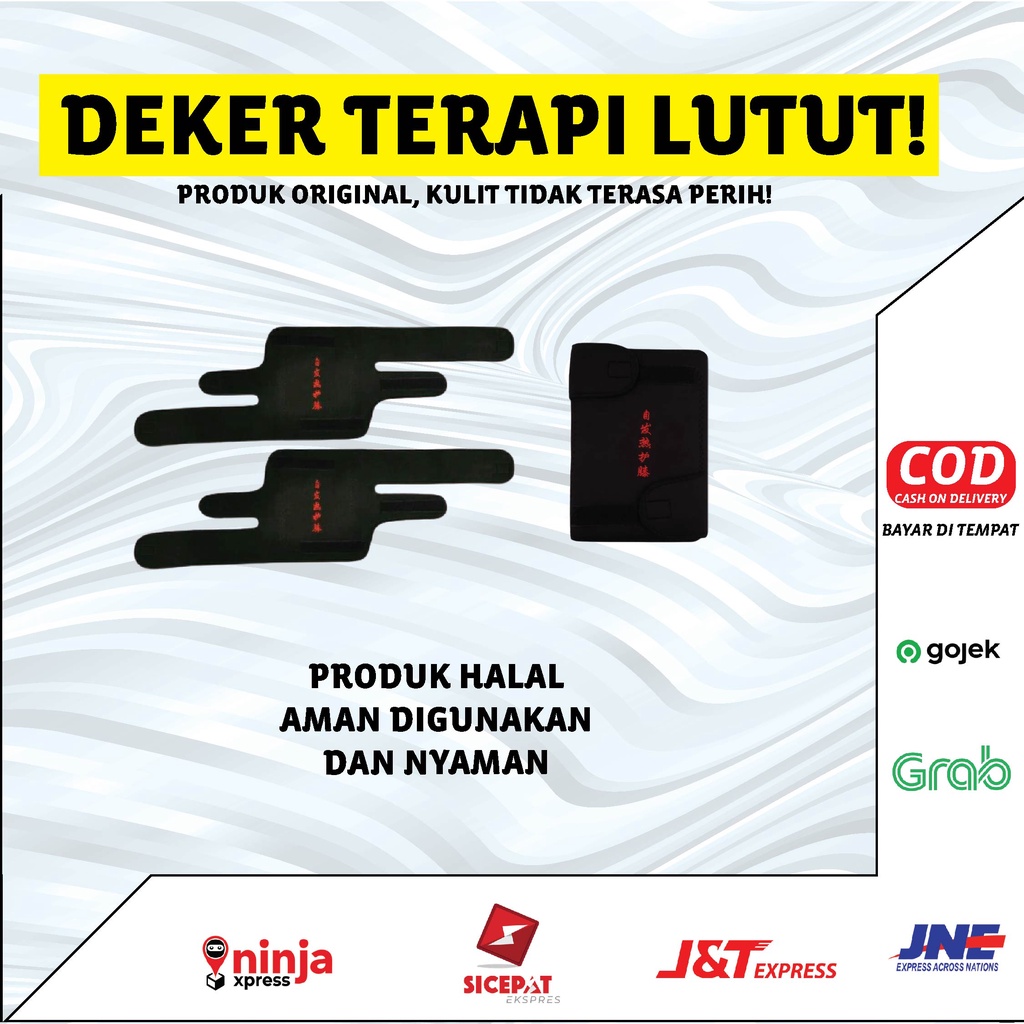 Sabuk Corset Korset Alat Deker Terapi Pemanas Lutut Knee Pads Magnetic Support SEPASANG DTP2