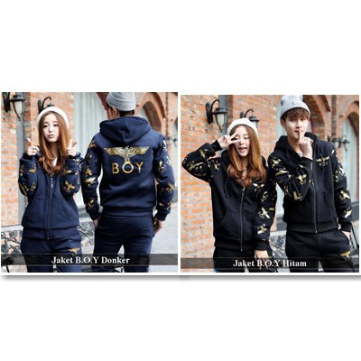 Jaket couple berkualitas sweater Keren Untuk Pasangan BOY