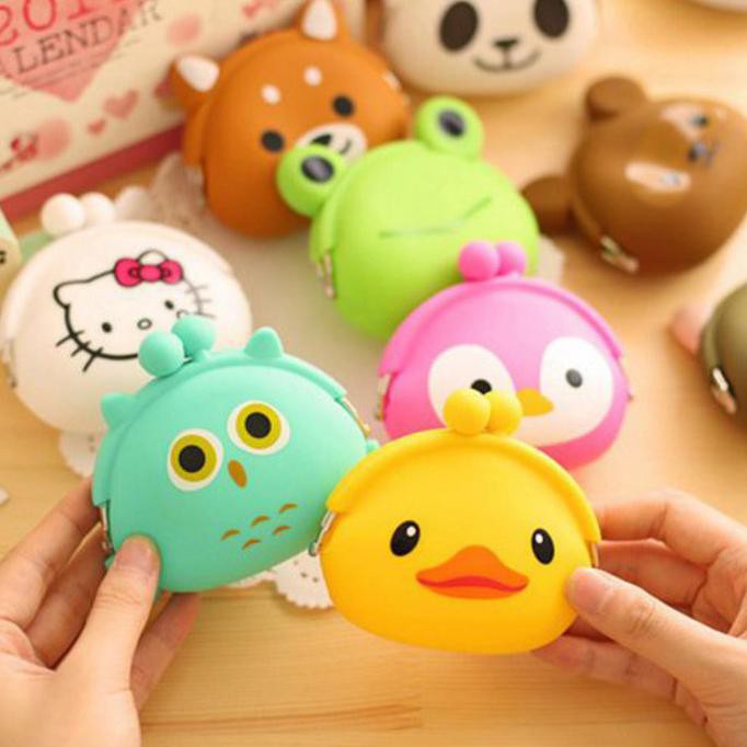YUK BELI DOMPET KOIN SILIKON / MINI PURSE SILICONE / TEMPAT KOIN UANG RECEH/ TEMPAT HEADSET KEKINIAN