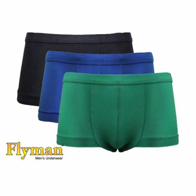 Flyman Boxer Pria Tri Color 3 PCS FM 3224 - Men Underwear good quality