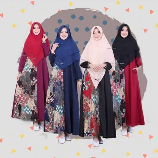 Gamis batik almira dress by fania hijab