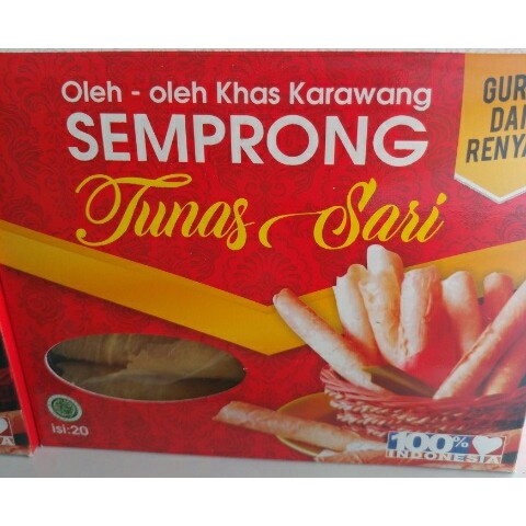 

Semprong Tunas Sari Oleh oleh Khas Karawang ukuran kecil