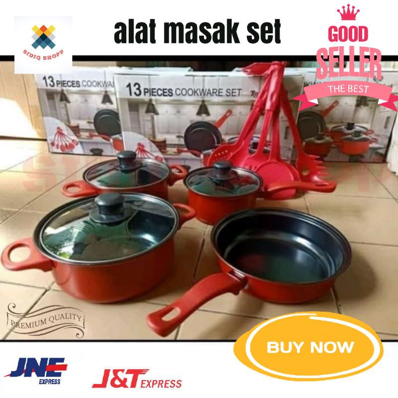 peralatan dapur masak set peralatan masak teplon anti lengket