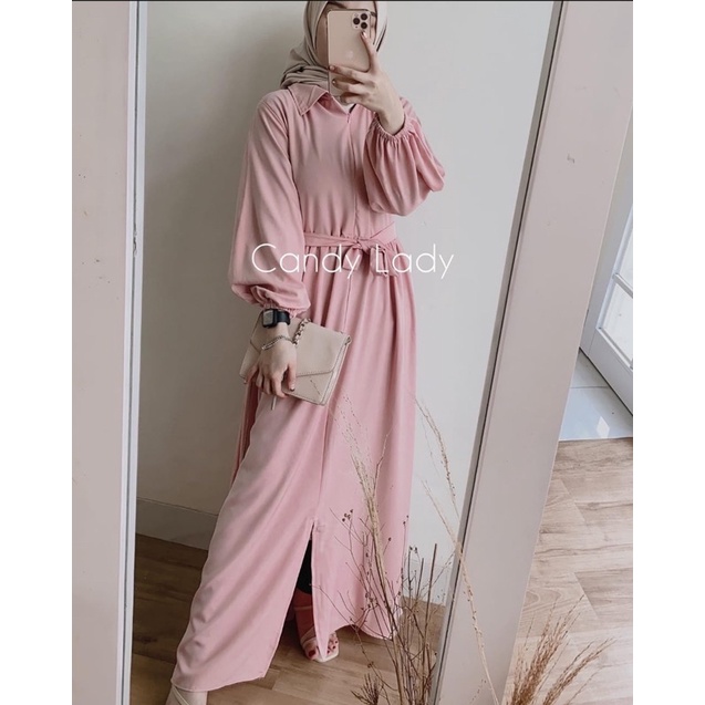 (MGA) GAMIS LEMMY BALOON DAILY BUSUI WANITA DRESS MOSCREPE