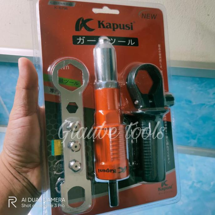 K-6798Adaptor Gun Rivet Adapter Paku Rivet -Adaptor Rivet Mesin Bor