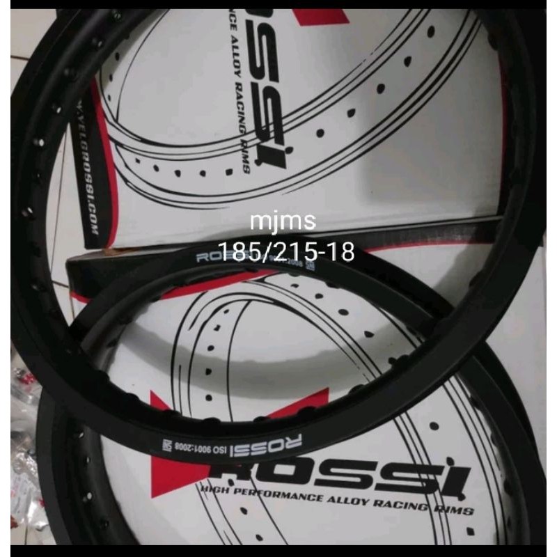 velg Rossi ring 18 ukuran 185 dan 215. velg almunium ukuran 185 dan 215 ring 18 velg jari Rosi