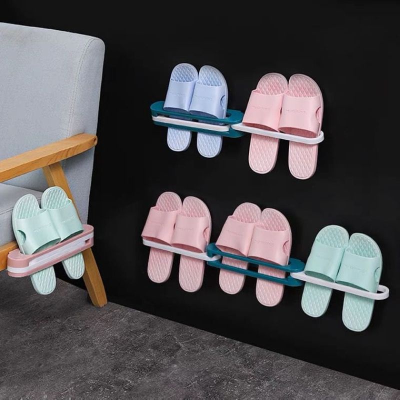 RAK SANDAL MINIMALIS GANTUNGAN TEMPAT SENDAL ROTARY SLIPPER RACK RAK