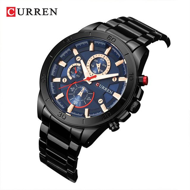 CURREN 8275 Jam Tangan Pria Analog Stainless Steel Chronograph Tidak Aktif WATCHKITE WKOS