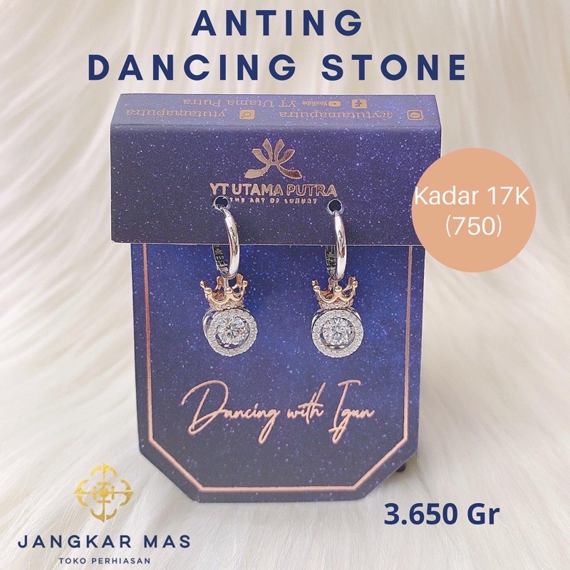 Anting Dancing Stone igun / anting dancing queen igun 17K