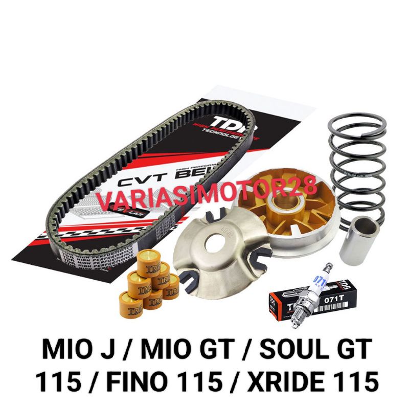 PAKET AKSELERASI CVT TDR YAMAHA MIO J / MIO GT / SOUL GT 115 / FINO 115 / XRIDE 115 FULL SET CVT TDR