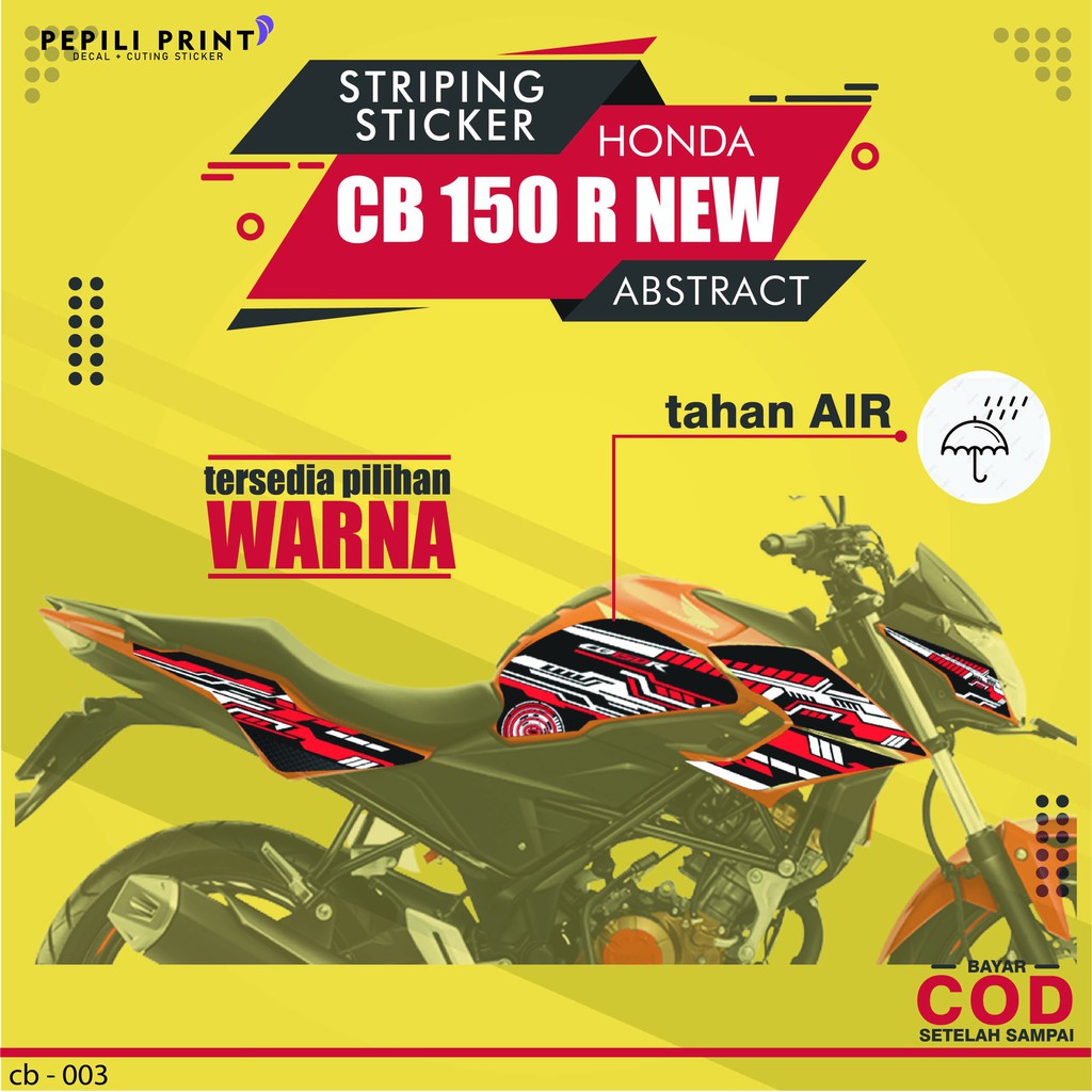 Striping cb150r - Stiker Variasi List Motor cb150r redbull GPC 04