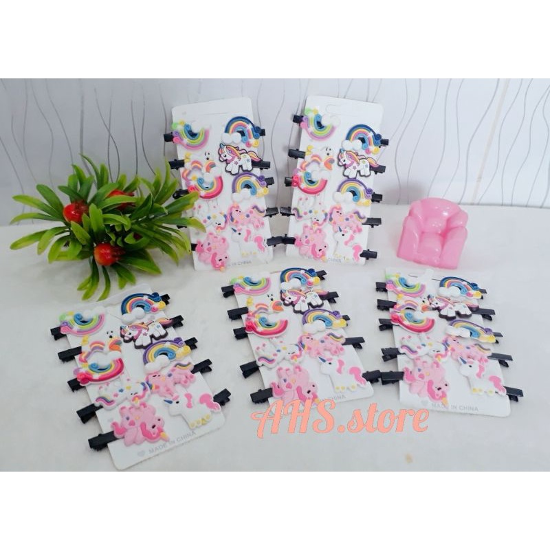 Jepit Rambut Anak Set 10Pcs Model Kartun Hairpin Rambut Cewek HairClips