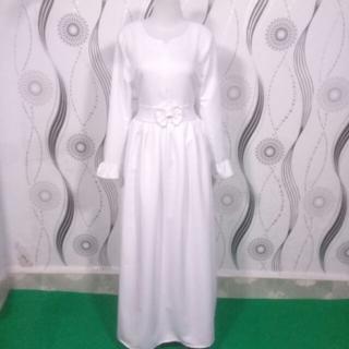 Baju Gamis Putih Dewasa Bahan Balotelli Uk S M L Xl Bisa Couple Ibu Dan Anak Shopee Indonesia