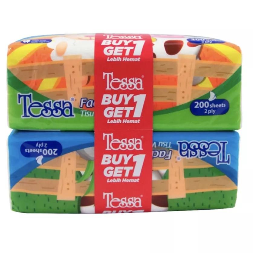 (C3F3) ☆ TESSA Facial Soft Pack 200s ( Buy 1 Get 1 ) //Ready@now