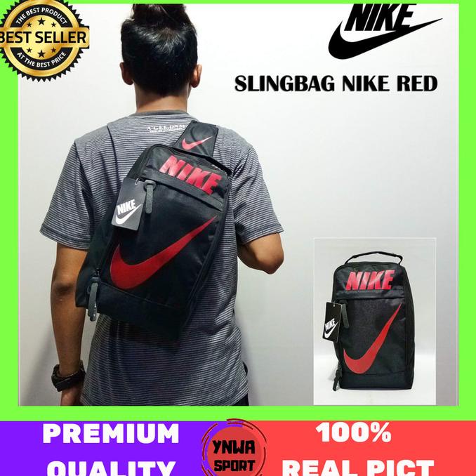 Premium Product Tas Sling Bag Selempang Pria Cowok Nike/Tas Sepatu Olahraga Basket Gym - Paling Dimi