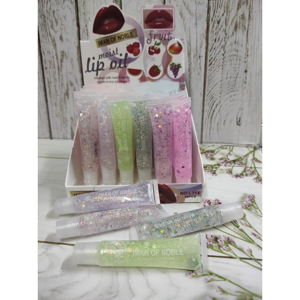 ( 6 pcs ) LIP GLOSS MOIST LIP OIL FRUIT NEW L314-IMANOFNOBLE