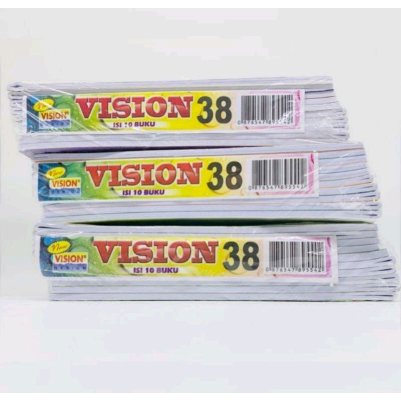 

buku tulis vision isi 38 lembar 1 pack 10 buku