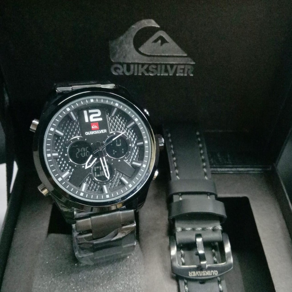 Jam Tangan Pria Quick Silver Paket Free Tali & Box Sesuai Foto