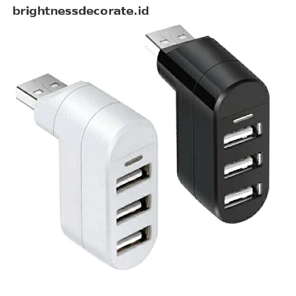 Adapter Splitter Hub 3 Port Usb 2.0 Dapat Diputar Untuk Notebook / Tablet