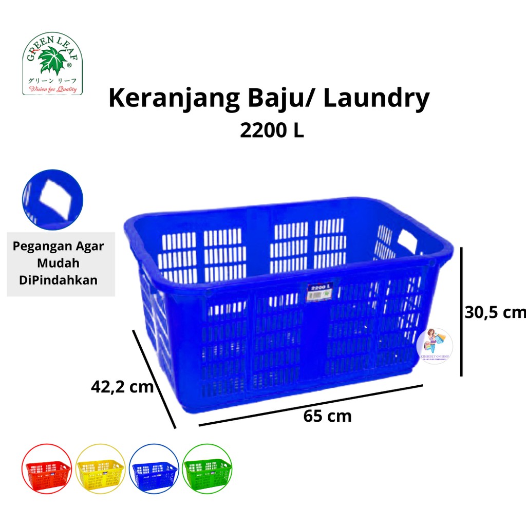 Keranjang Industri / Keranjang Baju Box Container 2200 L Green Leaf