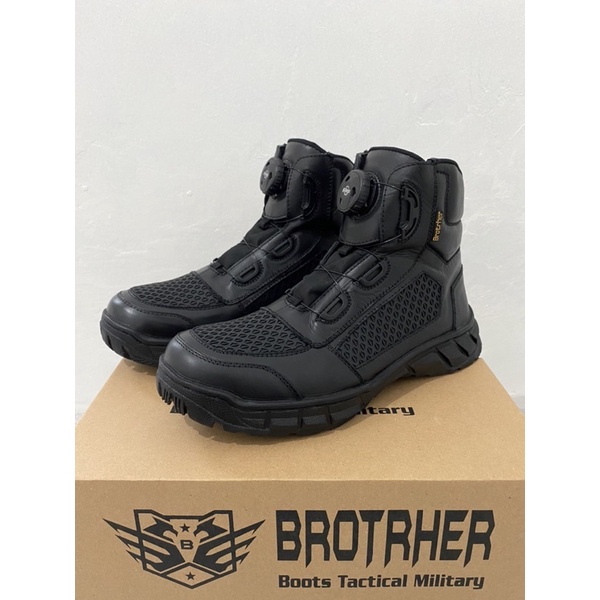 ⭐️⭐️⭐️⭐️⭐️SEPATU PDL PENDEK TALI PUTAR FITGO TAWON MERK BROTRHER KULIT SAPI ASLI